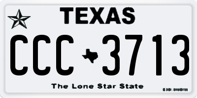 TX license plate CCC3713