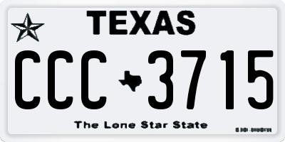 TX license plate CCC3715