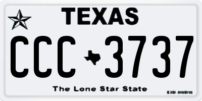 TX license plate CCC3737