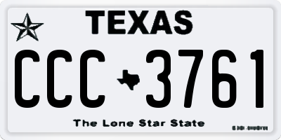 TX license plate CCC3761