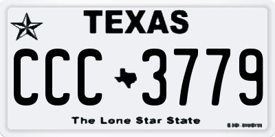 TX license plate CCC3779