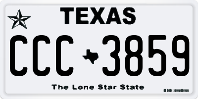TX license plate CCC3859