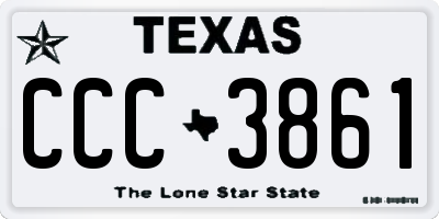 TX license plate CCC3861