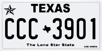 TX license plate CCC3901