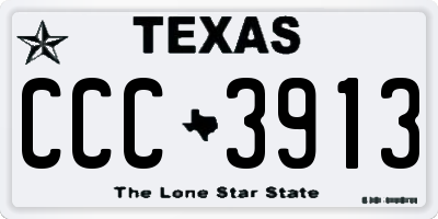 TX license plate CCC3913