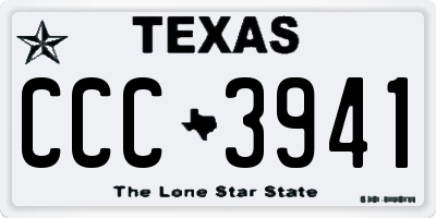 TX license plate CCC3941