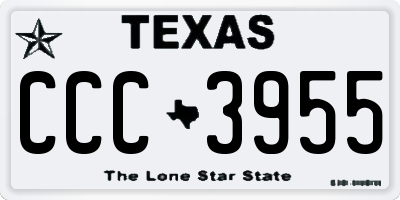 TX license plate CCC3955