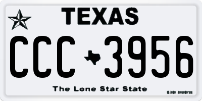 TX license plate CCC3956