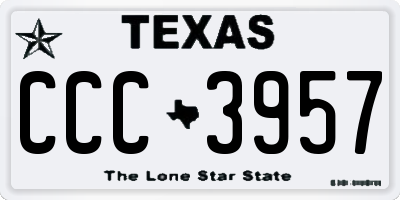 TX license plate CCC3957