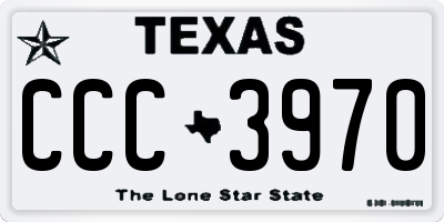 TX license plate CCC3970