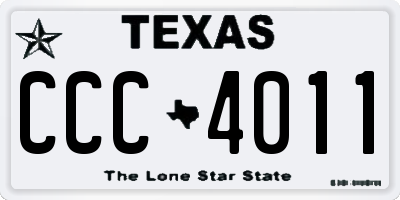 TX license plate CCC4011