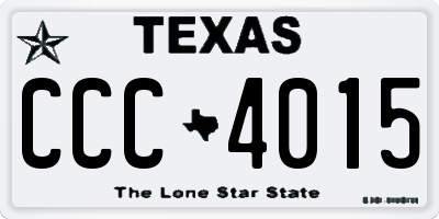 TX license plate CCC4015