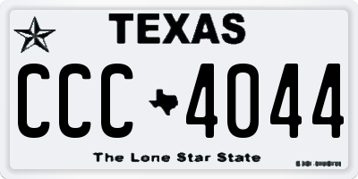 TX license plate CCC4044