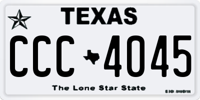 TX license plate CCC4045