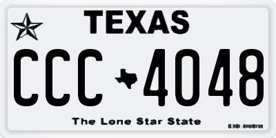 TX license plate CCC4048