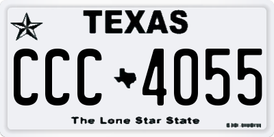 TX license plate CCC4055
