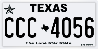 TX license plate CCC4056