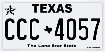 TX license plate CCC4057