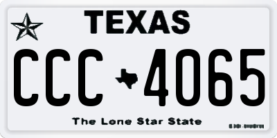 TX license plate CCC4065