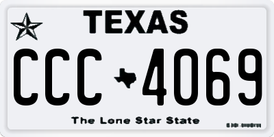 TX license plate CCC4069