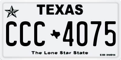 TX license plate CCC4075