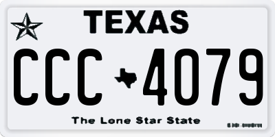 TX license plate CCC4079