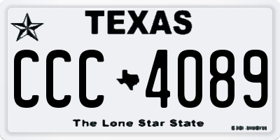 TX license plate CCC4089