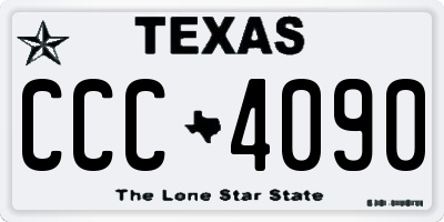TX license plate CCC4090