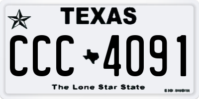 TX license plate CCC4091
