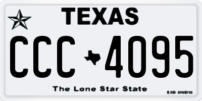 TX license plate CCC4095