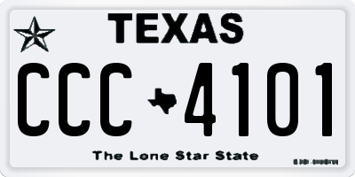 TX license plate CCC4101