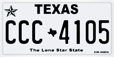 TX license plate CCC4105
