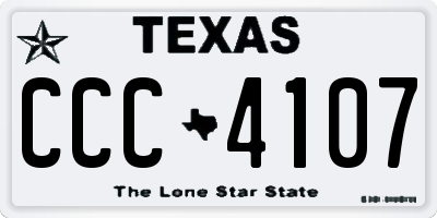 TX license plate CCC4107