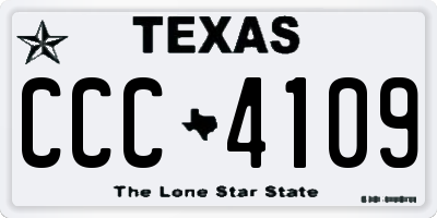 TX license plate CCC4109