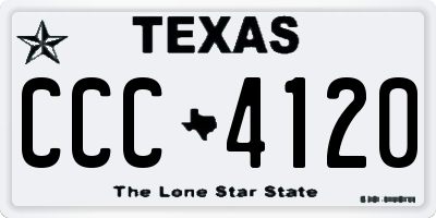 TX license plate CCC4120