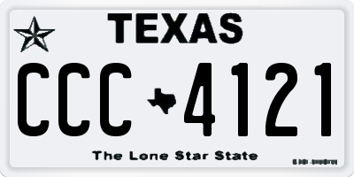 TX license plate CCC4121