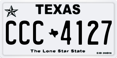 TX license plate CCC4127