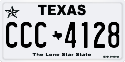 TX license plate CCC4128