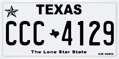 TX license plate CCC4129