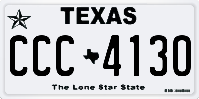 TX license plate CCC4130