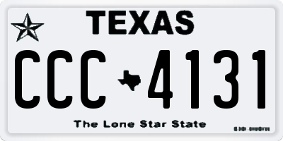 TX license plate CCC4131