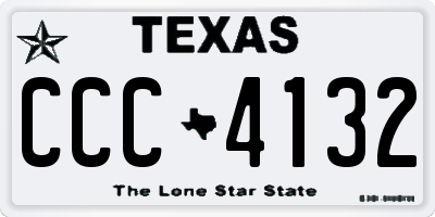 TX license plate CCC4132