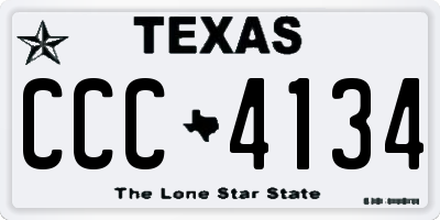 TX license plate CCC4134