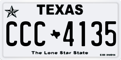TX license plate CCC4135