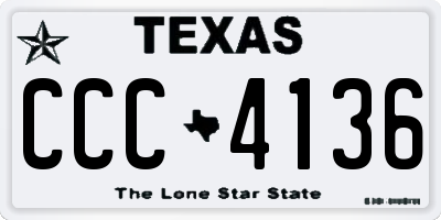 TX license plate CCC4136