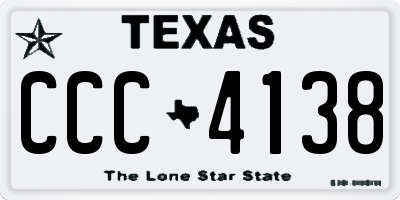 TX license plate CCC4138