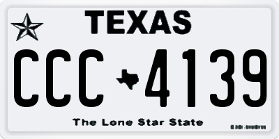 TX license plate CCC4139