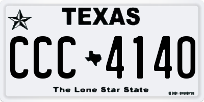 TX license plate CCC4140