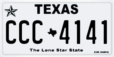 TX license plate CCC4141