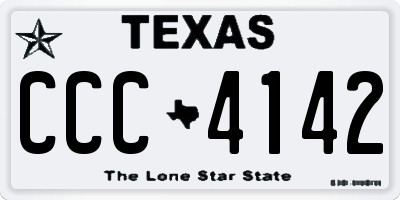 TX license plate CCC4142